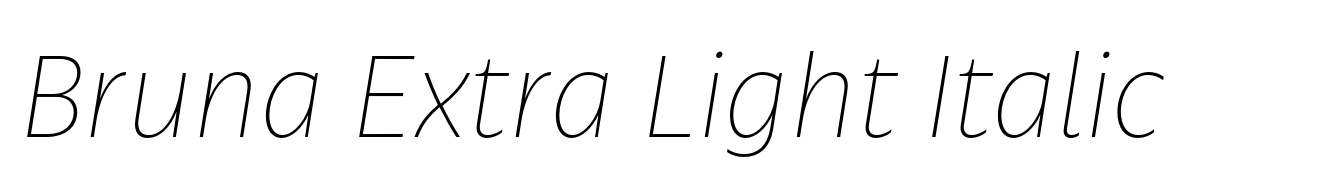 Bruna Extra Light Italic